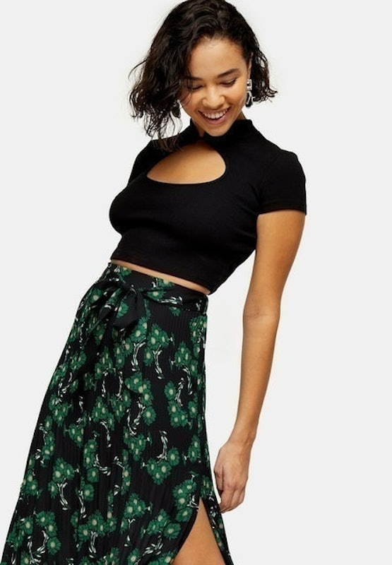 PETITE Crystal Pleated Skirt No.26K09SBLK 2