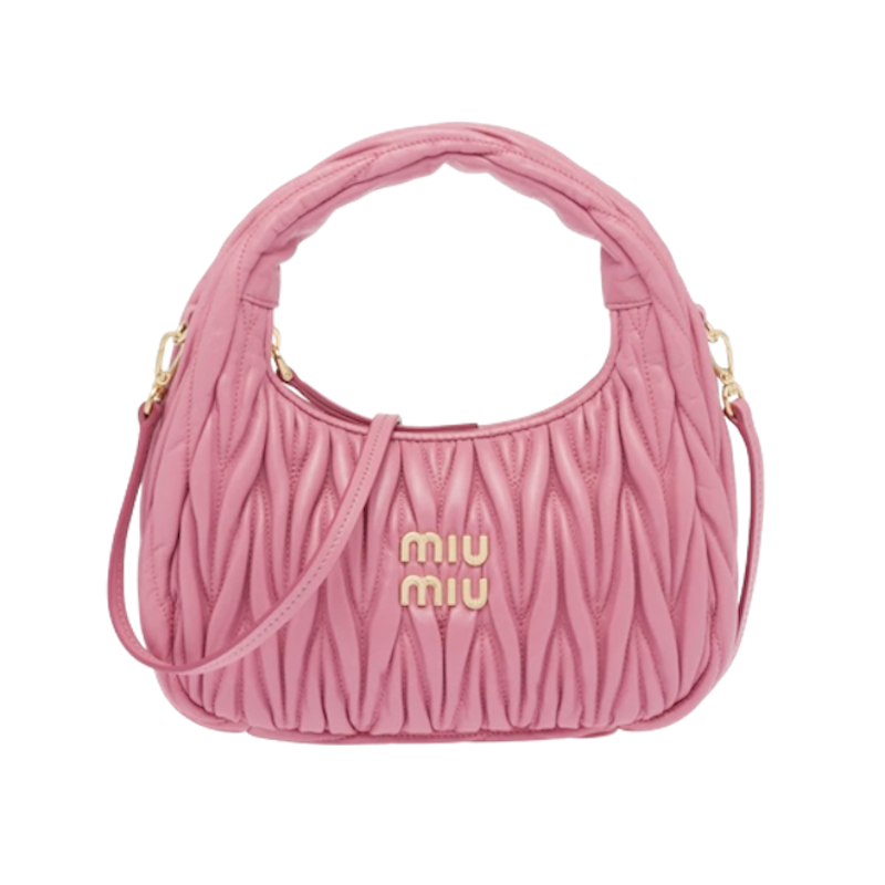 กระเป๋า รุ่น Miu Wander Matelassé Nappa Leather Mini Hobo Bag 1