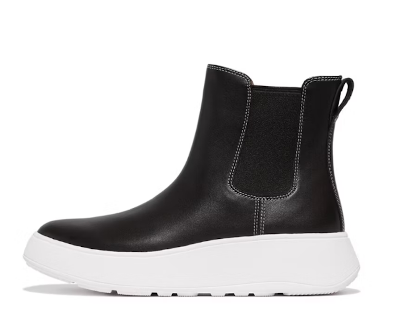 F - Mode Contrast-Stitch Flatofrm Chelsea Boots 2