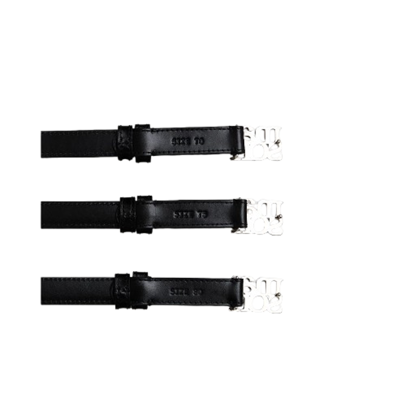 Dual Logo Leather Belt 2