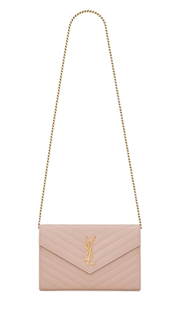 กระเป๋าแบรนด์เนม รุ่น Monogram Chain Wallet In Grain De Poudre Embossed Leather 2
