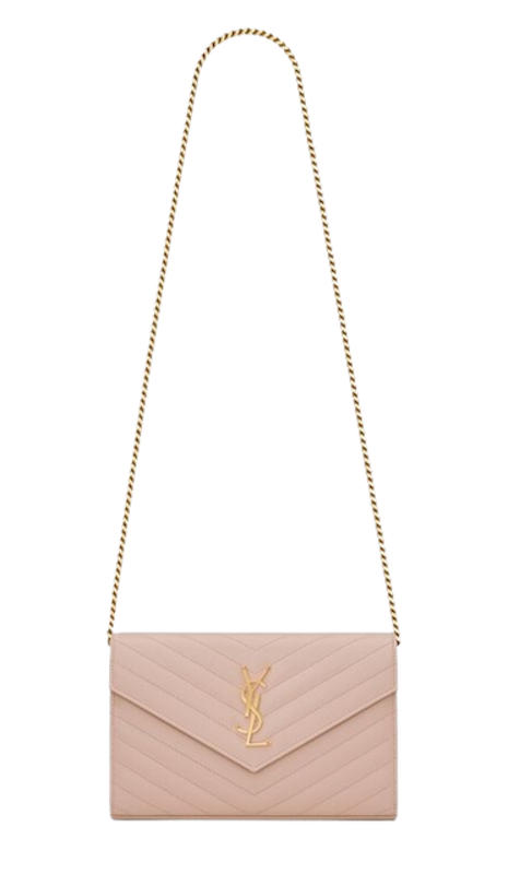 กระเป๋าแบรนด์เนม รุ่น Monogram Chain Wallet In Grain De Poudre Embossed Leather 2