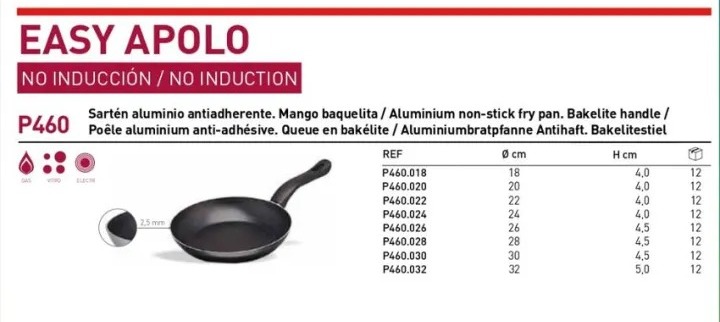 กระทะเทฟล่อน รุ่น APOLO 3