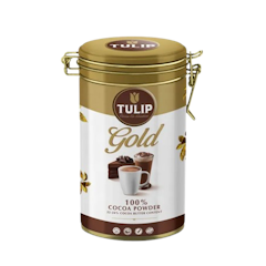 22-24% Cocoa Butter Content Tin ทิวลิปโกล์ด เครื่องดื่มโกโก้ชนิดไขมันโกโก้