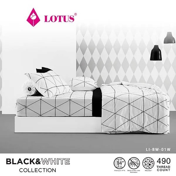 ผ้าปูที่นอน Black & White 3