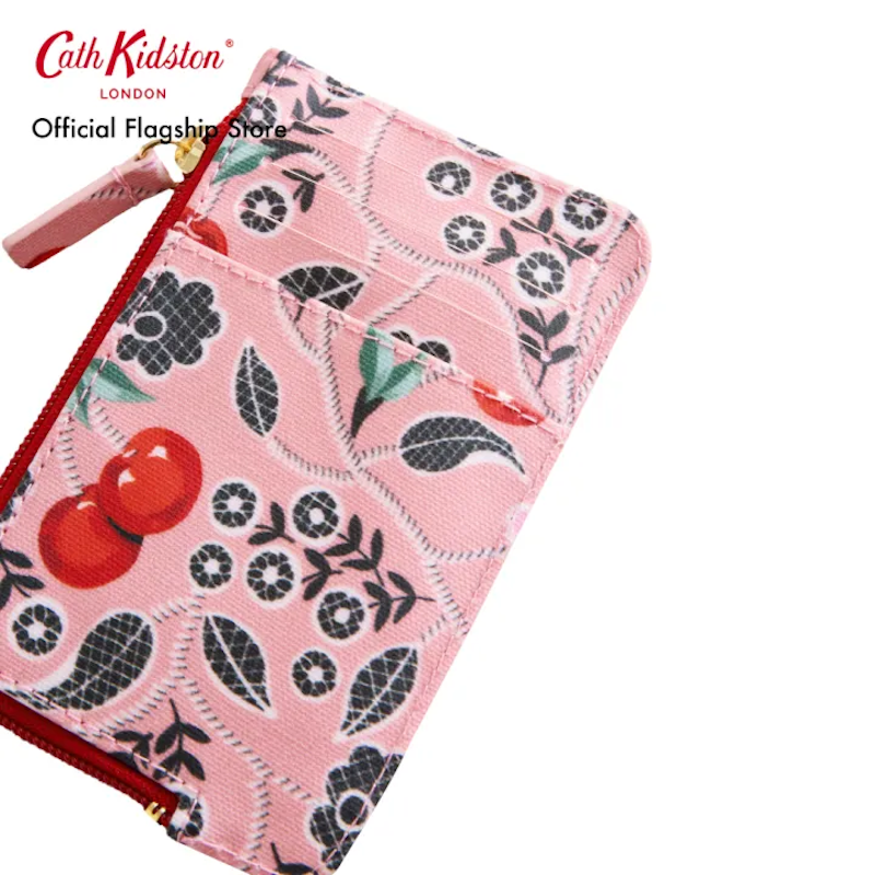 Card & Coin Purse Cherry Bunches Pink 3