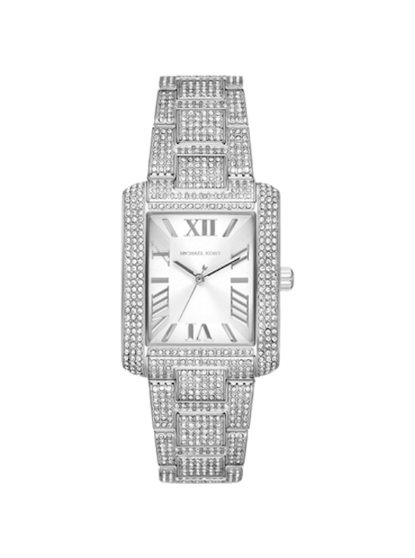 นาฬิกา Michael Kors สำหรับผู้หญิง รุ่น Emery Pavé Silver-Tone Watch 1