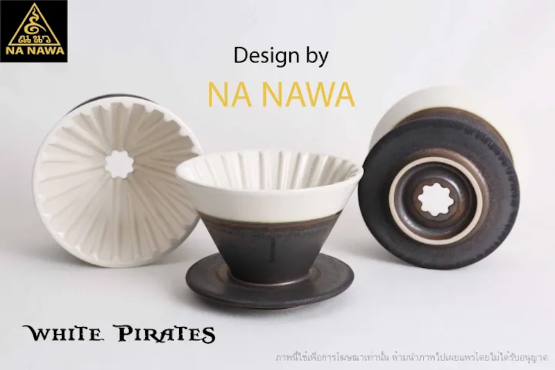 Ceramic Coffee Dripper - White Pirates 3