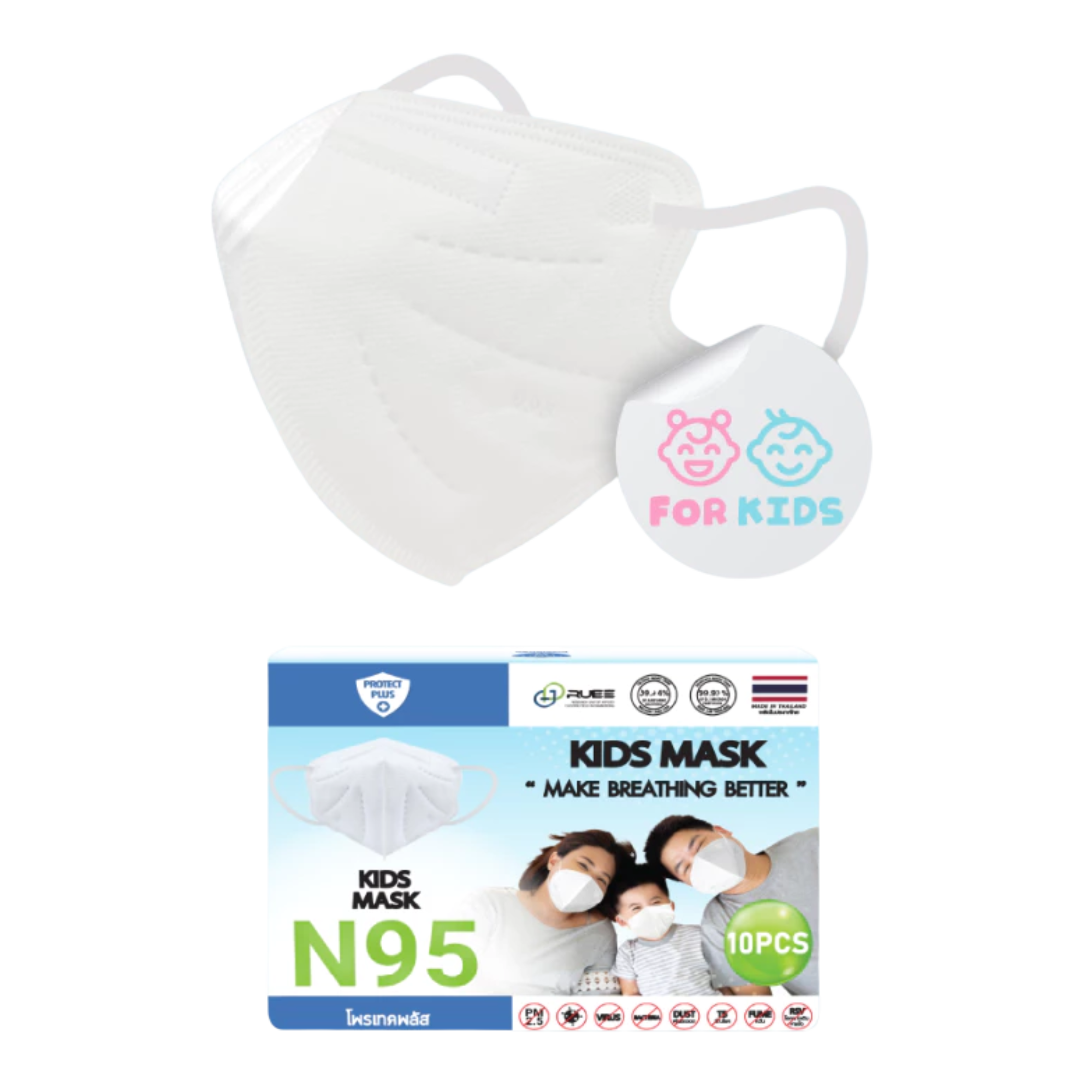 หน้ากากอนามัยกรองฝุ่น N95 Protect Plus N95 1