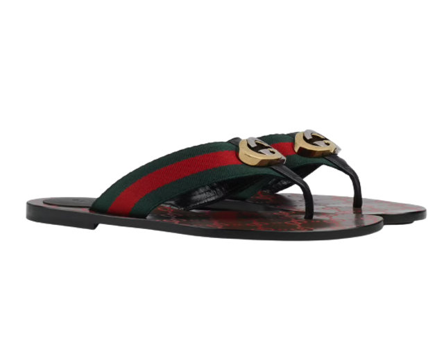 รองเท้าแตะ Gucci ผู้หญิง รุ่น GG Thong Web Sandal 1