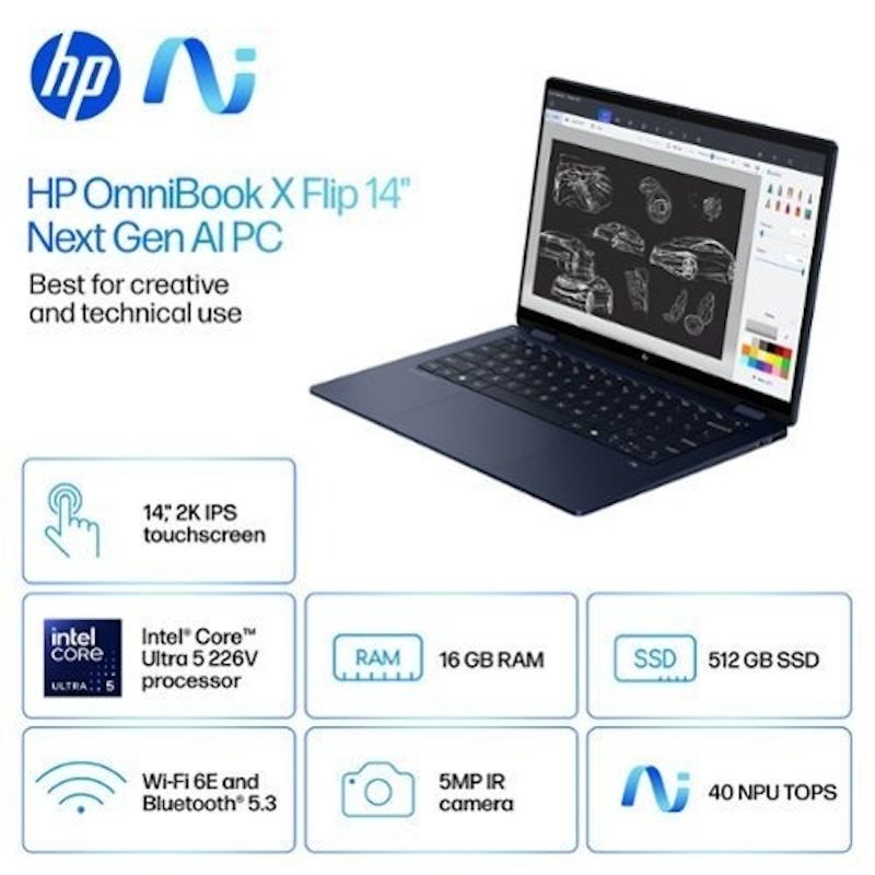 OmniBook X Flip 2-in-1 Ultra 5 226V 2