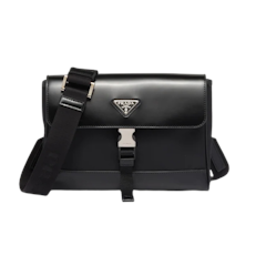 กระเป๋าแบรนด์เนมผู้ชาย รุ่น Re-Nylon And Leather Shoulder Bag