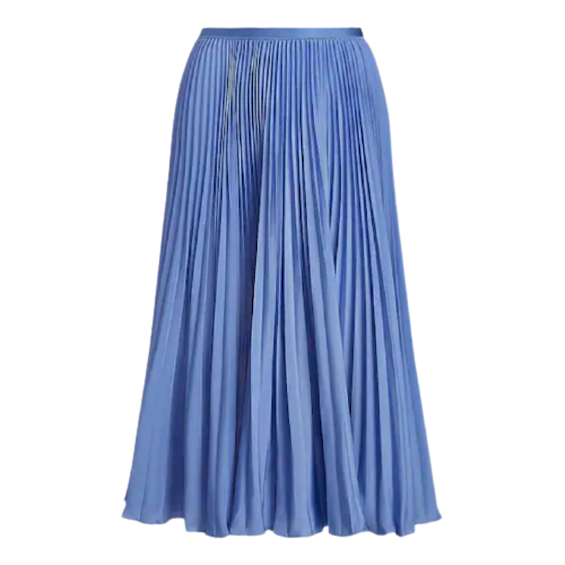 Pleated Midi Skirt Purple 1
