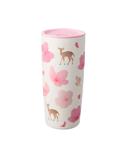 Stainless Steel Milky Cherry Blossom Tumbler 1