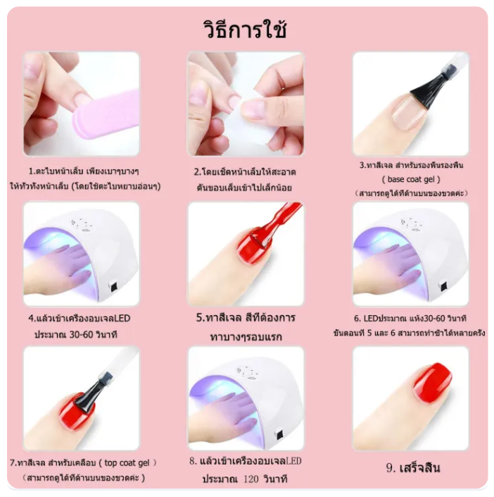 อุปกรณ์ทำเล็บ Gel Set  2