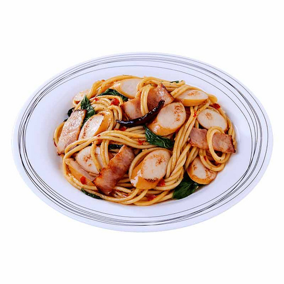อีซี่ ช้อยส์ สปาเก็ตตี้ไส้กรอกและมาร์เบิ้ลเบคอนผัดพริกแห้ง 2