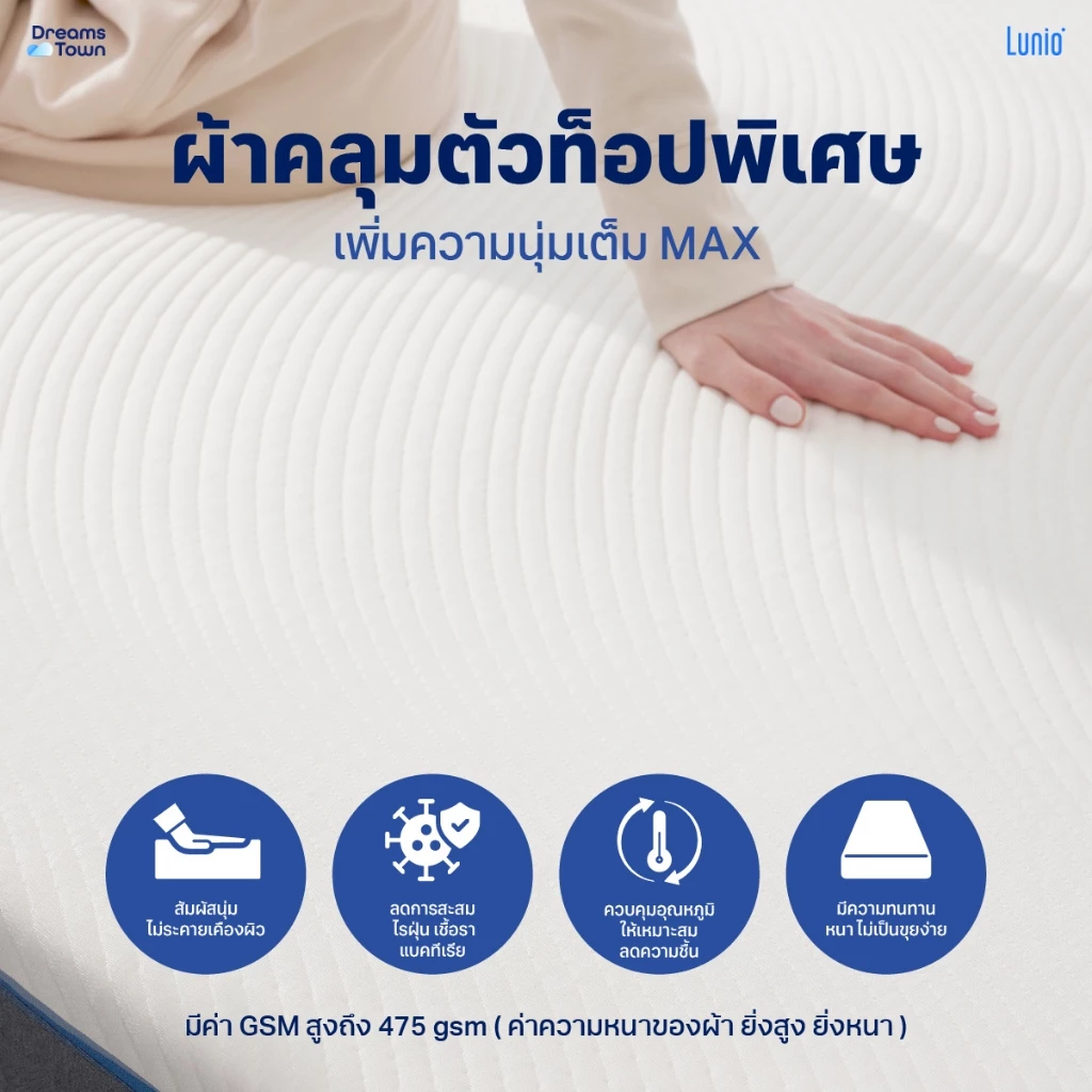 ที่นอนยางพาราอัลตร้าไฮบริด รุ่น Quantum Max  5
