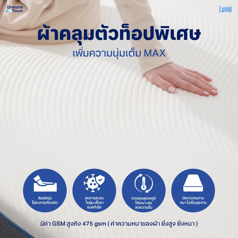 ที่นอนยางพาราอัลตร้าไฮบริด รุ่น Quantum Max 5