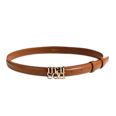 Dual Logo Leather Belt