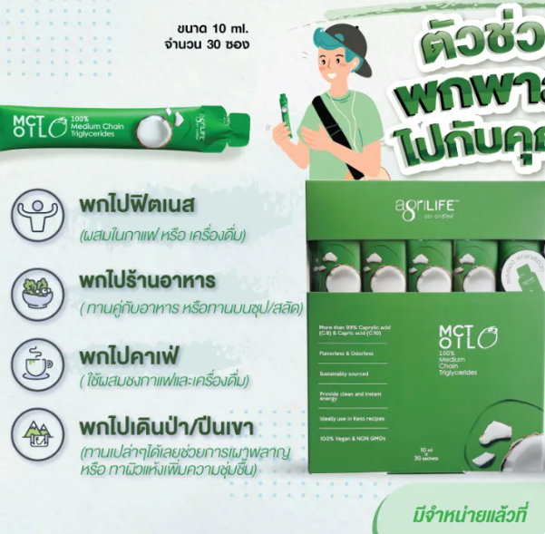 MCT Oil น้ำมันเอ็มซีทีจากมะพร้าว 3