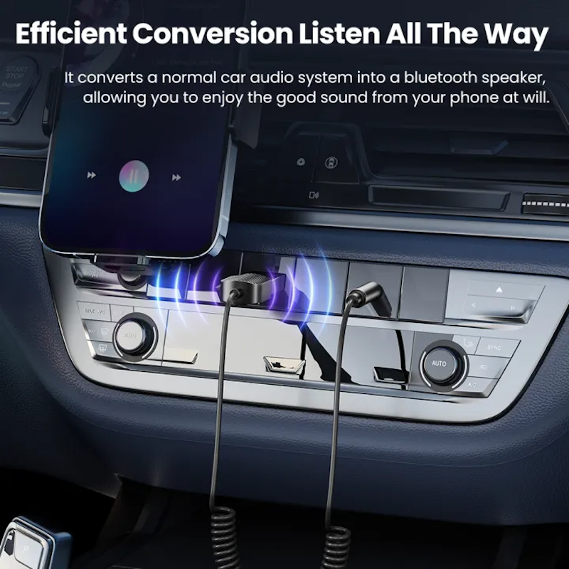 อะแดปเตอร์รับสัญญาณเสียงไร้สาย Car AUX Bluetooth Adapter 2