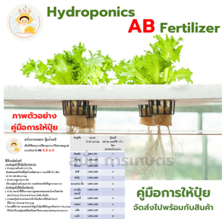 ปุ๋ย AB ไฮโดรโปนิกส์ ชนิดน้ำ 2
