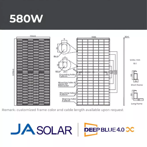 แผงโซลาร์เซลล์ ขนาด 580 วัตต์ 2