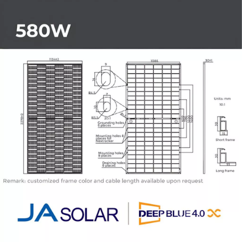 แผงโซลาร์เซลล์ ขนาด 580 วัตต์ 2