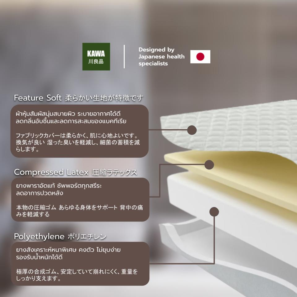 ที่นอนยางพารา Hybrid รุ่น Fudo Pro  3