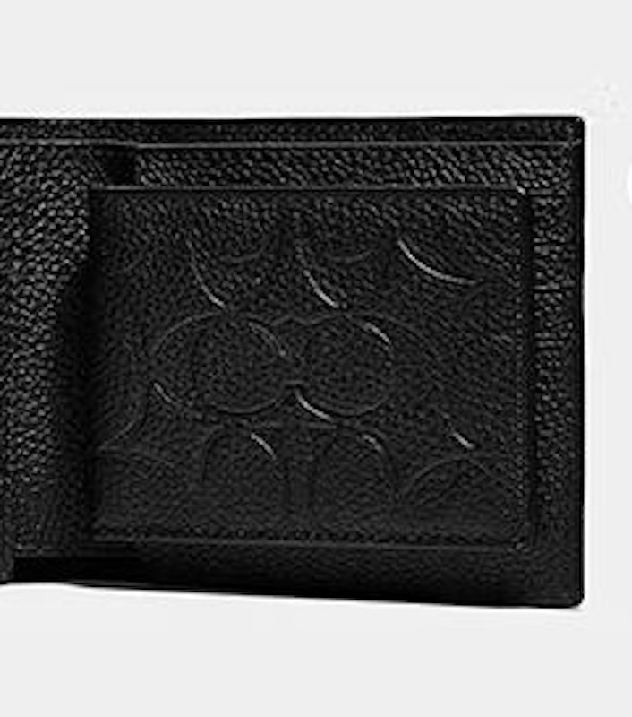 3-In-1 Wallet In Signature Leather สีดำ 3