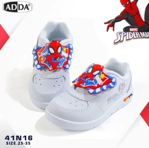 รองเท้านักเรียนหนังดำ รุ่น Chappy Spiderman 4
