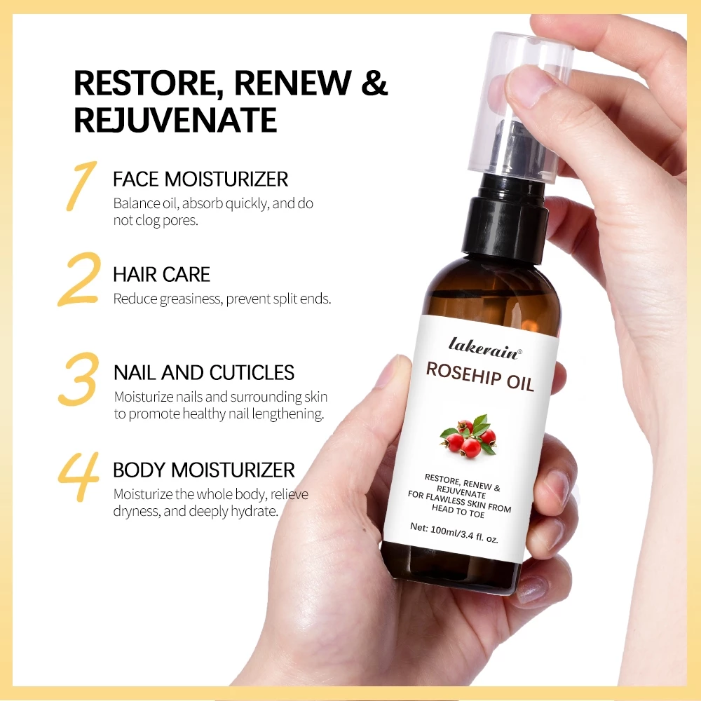 100% Pure Natura Organic Rosehip Seed Oil 2