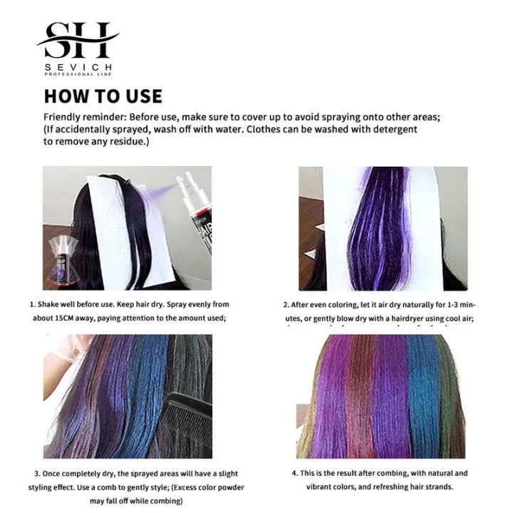 สเปรย์ย้อมสีผมชั่วคราว Temporary Hair Color Spray 3