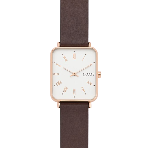 Ryle Two-Hand Brown Leather Watch 1