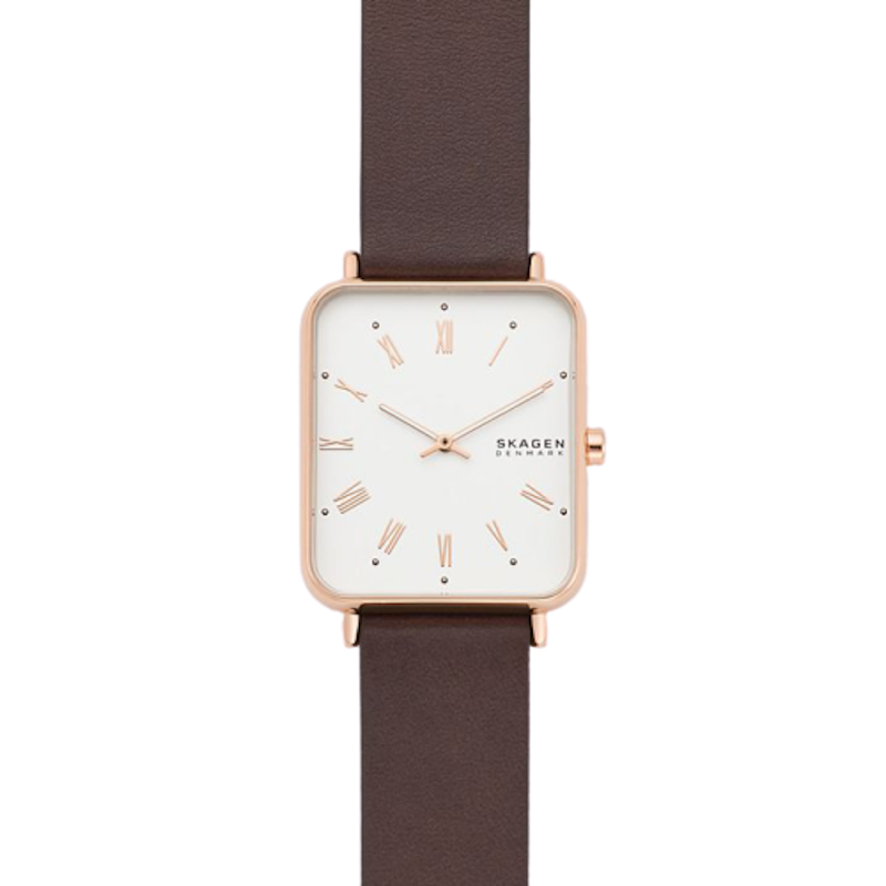 Ryle Two-Hand Brown Leather Watch 1