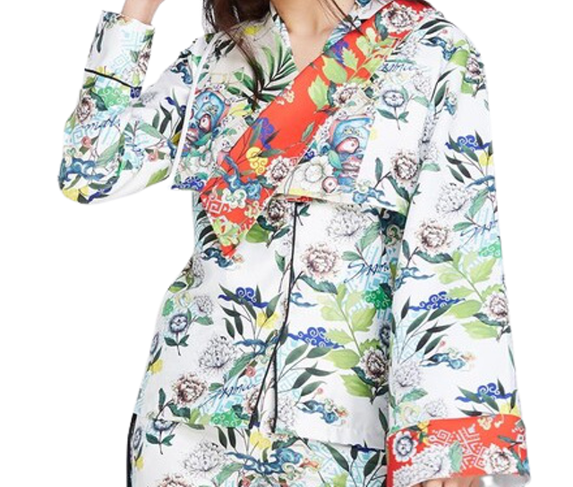 เสื้อลายดอก เสื้อแจ็กเก็ต TB Asymmetric รุ่น TBJ001 1