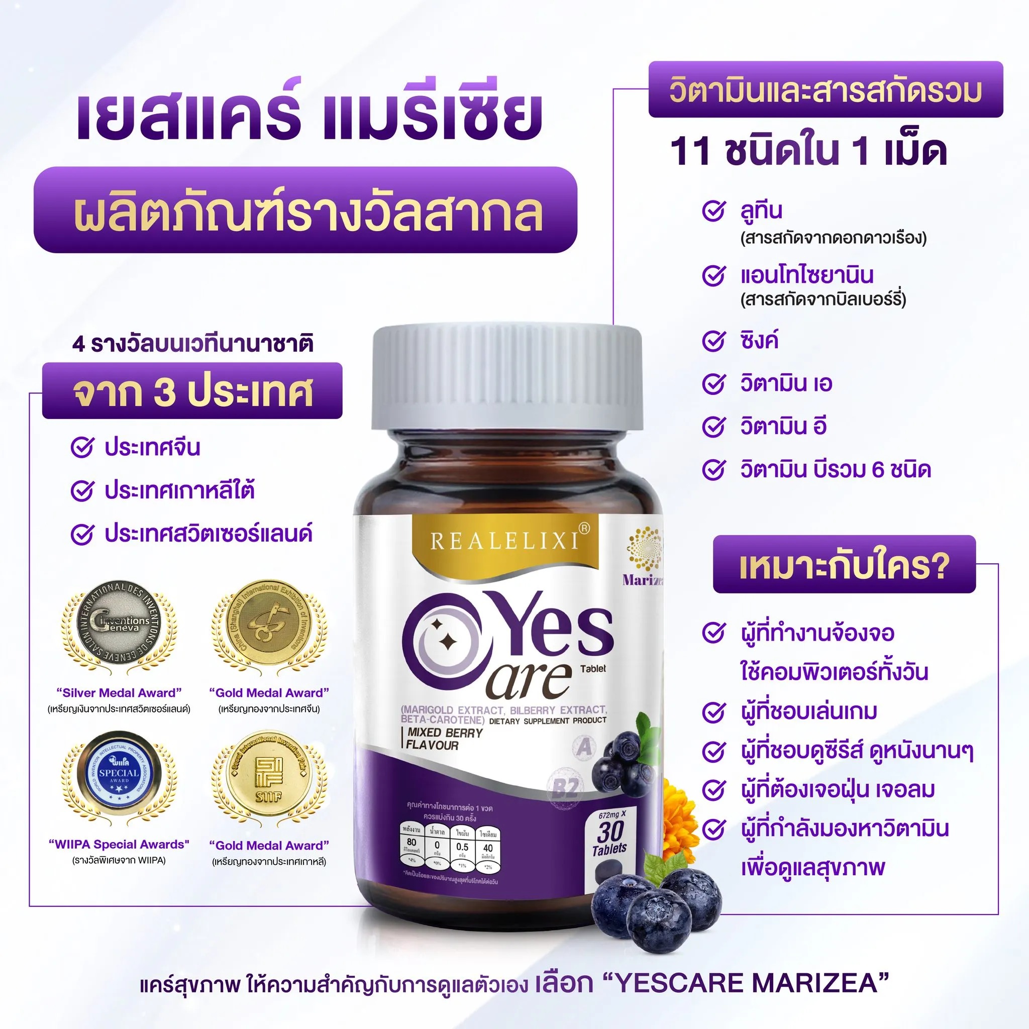 อาหารเสริมดวงตา Yes Care  2