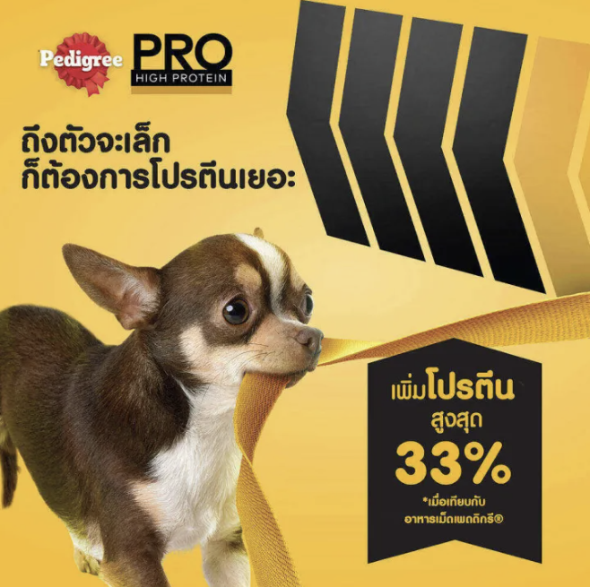 โปร อาหารหมาพันธุ์ทอยและเล็กสูตรโปรตีนสูง 3