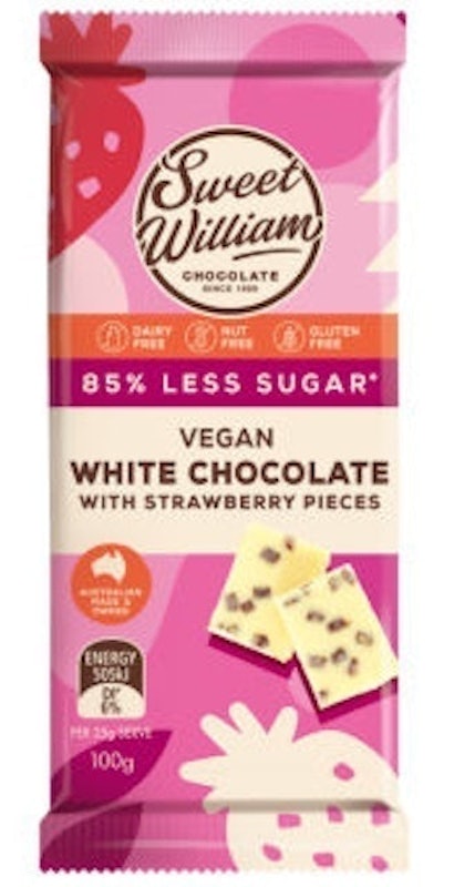 ไวท์ ช็อกโกแลต Vegan White Chocolate with Strawberry Pieces 1