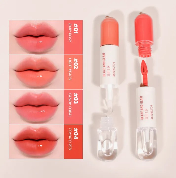 Glaze & Glam Duo Lip #02 Light Peach 3