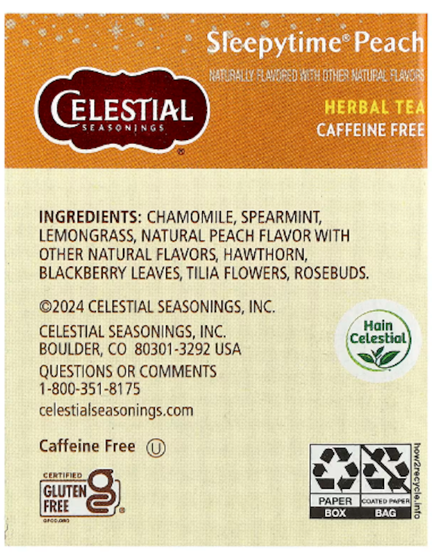 Peach Herbal Tea Caffeine Free 2
