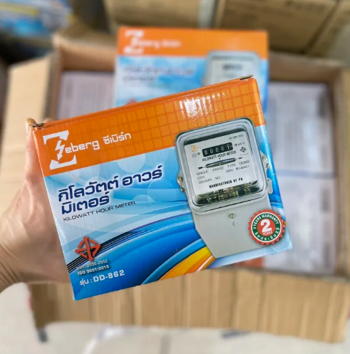 มิเตอร์ไฟฟ้า 1 เฟส 2 สาย ขนาด 30(100)A รุ่น DD-862  3