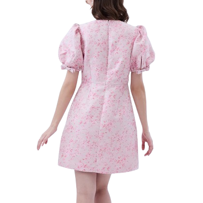 Floral Print Jacquard Dress 3