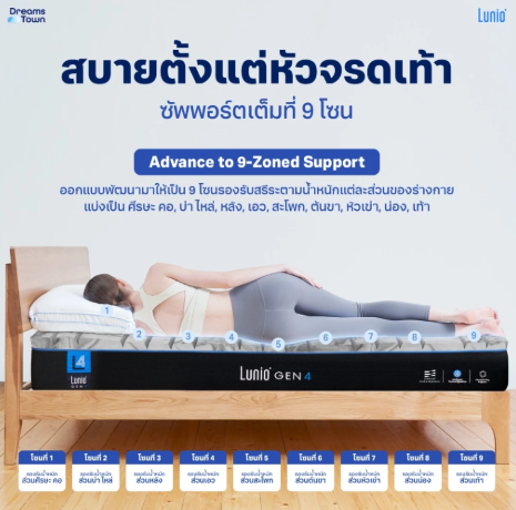 Gen4 ที่นอนยางพาราแท้ เกรดพรีเมียม 3 ฟุต 3