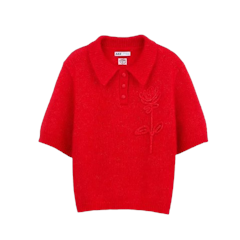 เสื้อโปโลผู้หญิงผ้าขน Women's Fluffy Polo Shirt
