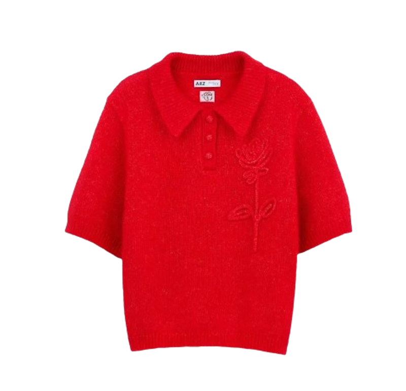 เสื้อโปโลผู้หญิงผ้าขน Women's Fluffy Polo Shirt 1