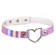 9. Yika – PU Leather Holographic Heart Choker 1