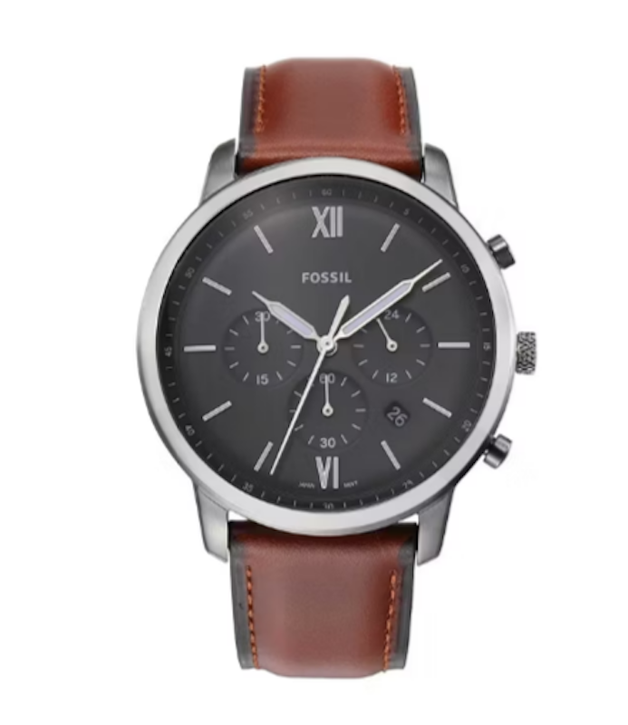 Neutra Black Dial Brown Leather Watch 1