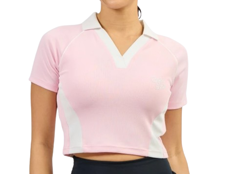 เสื้อโปโลแขนสั้น ผู้หญิง Women's GOLF & TENNIS Polo Cropped Shirt 1