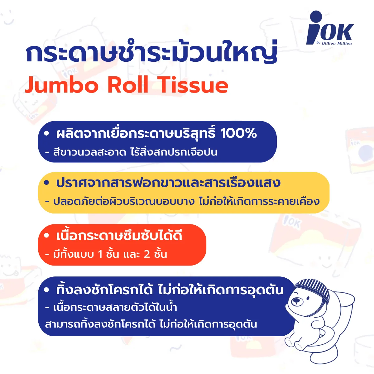 กระดาษชำระม้วนใหญ่ พิมพ์ลาย 3